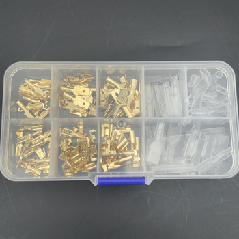 Set od 135 krimp terminal blokova s muškima i ženskim plug-in kontaktima (6.3/4.8/2.8 mm)
