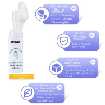 DRBOR valymo skystis silikoniniams krūties pleistrams, 60 ml, Guangdong