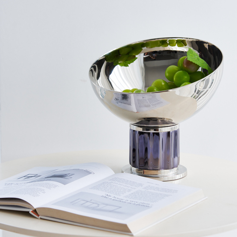 Aluminijska stolna ukrasna zdjela s pladnjem za pohranu voća, jednostavan i moderan stil