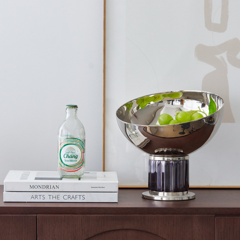 Aluminijska stolna ukrasna zdjela s pladnjem za pohranu voća, jednostavan i moderan stil