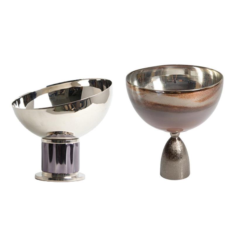 Aluminijska stolna ukrasna zdjela s pladnjem za pohranu voća, jednostavan i moderan stil