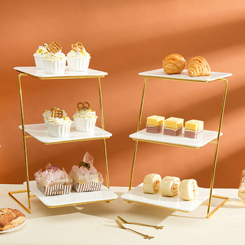 Porcelán desszertállvány az asztalhoz, gyümölcs tál, könnyed luxus stílus, egyszerű stílus, prémium minőség