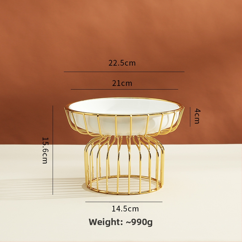 Porcelán desszertállvány az asztalhoz, gyümölcs tál, könnyed luxus stílus, egyszerű stílus, prémium minőség