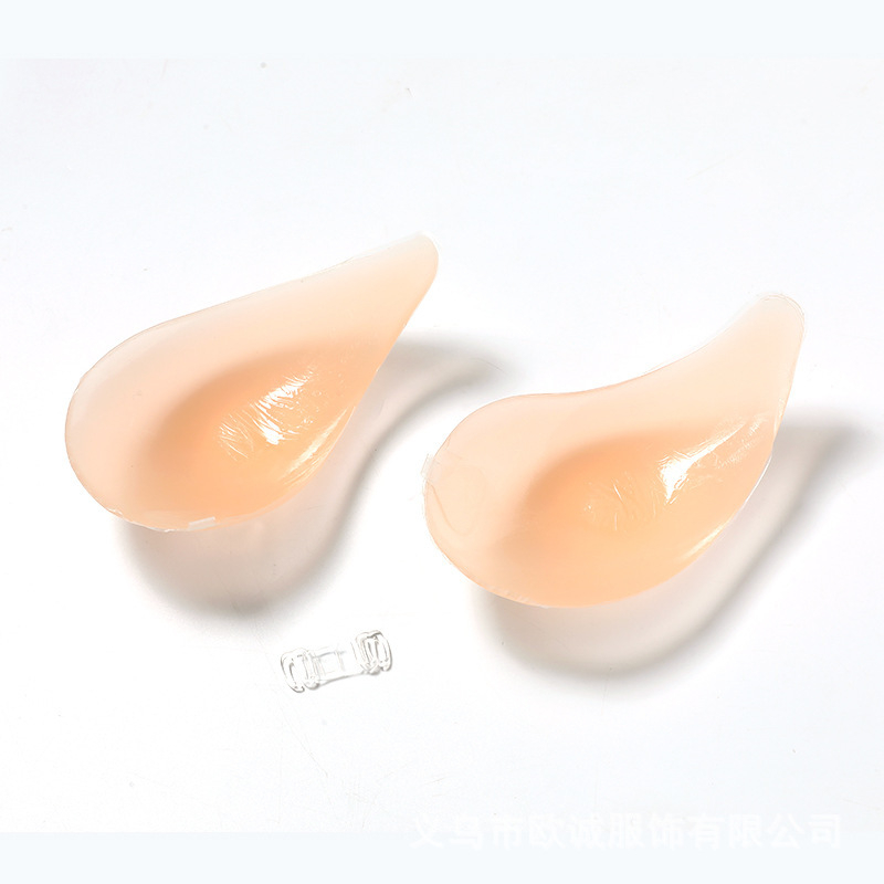 Силиконова вставка за бюст – невидим сутиен, форма на сълза, средна дебелина, секси стил, пролет 2024