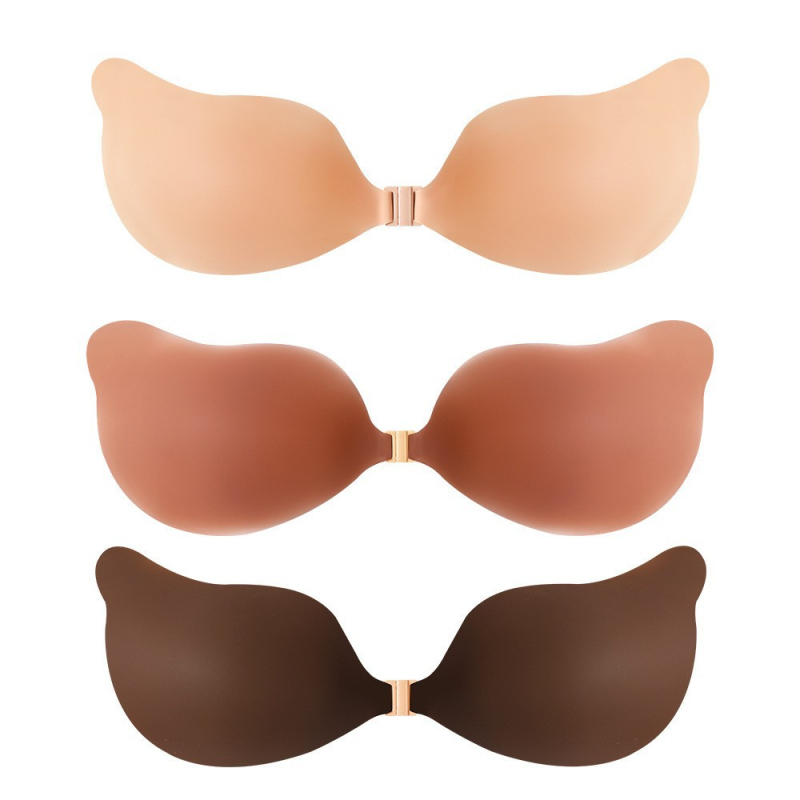 Силиконов сутиен с дълбок V и котешко око, без следи и невидим, ултра тънък, форма на манго за зърното, секси стил