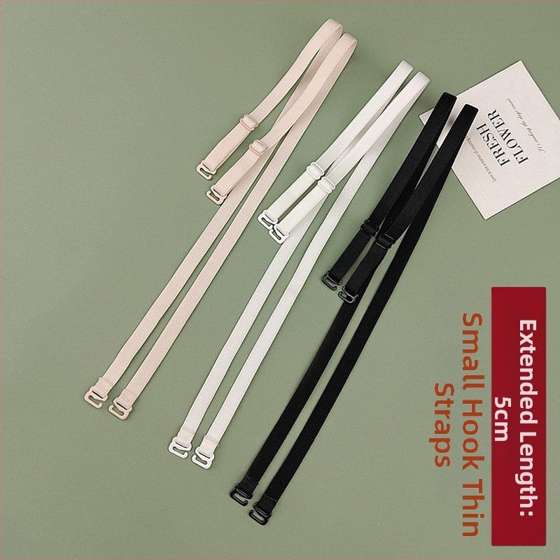 Liemenėlės petnešėlių priedai - neslystantys ištiesti petnešos, atjungiamas nėrinių detales, nailonas, modelio numeris YZJD004, Vienos spalvos, Žiema 2025