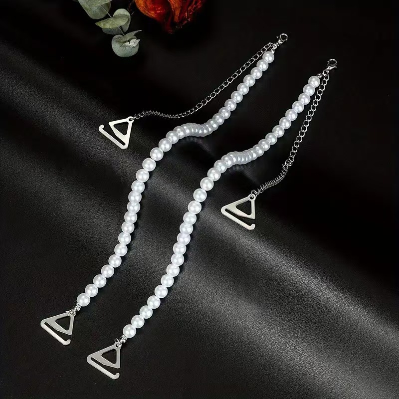 Reguliuojama pečių juosta su imitacinėmis perlomis ir nuimama grandine išoriniams drabužiams (ST250207)