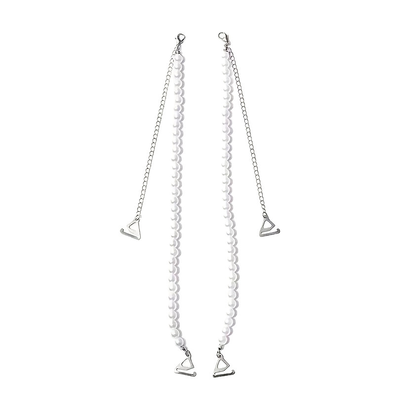 Reguliuojama pečių juosta su imitacinėmis perlomis ir nuimama grandine išoriniams drabužiams (ST250207)