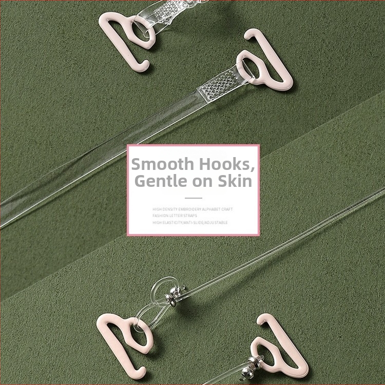 Yongwei silikona plecu siksnas – skaidras ar metāla dekoru – Modelis Yzjd006, Ziemas 2025 izlase