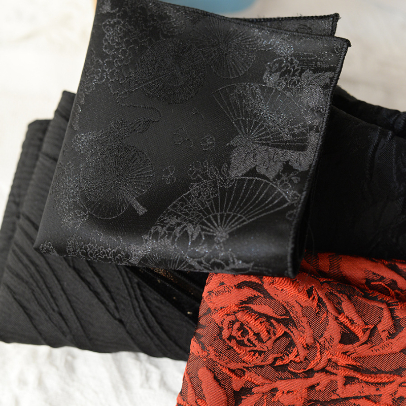 Džepni rubac — retro Jacquard poliester tkanina, mrežasti uzorak