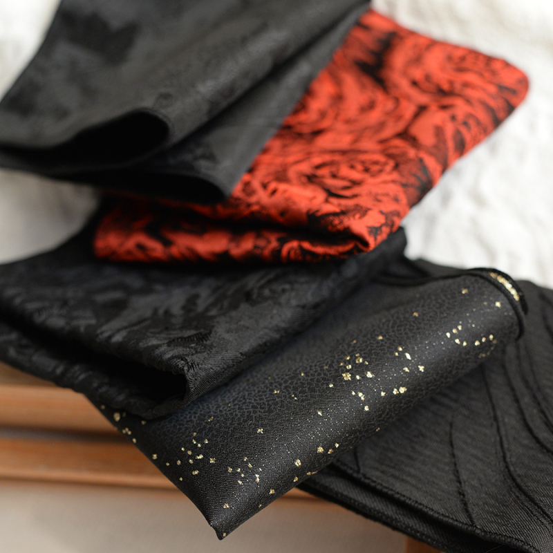 Džepni rubac — retro Jacquard poliester tkanina, mrežasti uzorak