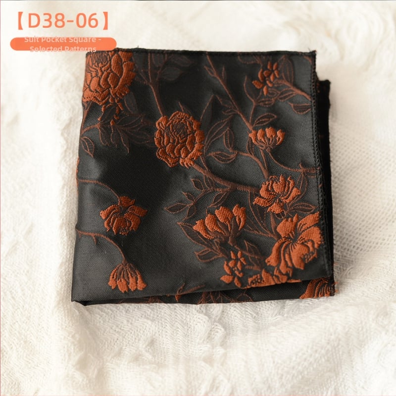 Džepni rubac — retro Jacquard poliester tkanina, mrežasti uzorak