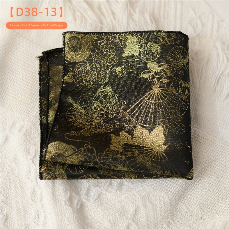 Džepni rubac — retro Jacquard poliester tkanina, mrežasti uzorak