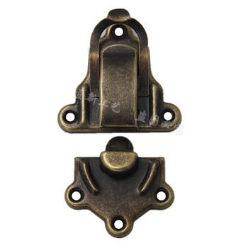 Голяма желязна заключалка за дървени кутии — Polygonum, новокитайски стил, електроплакиране, подходяща за дървени кутии, опаковъчни кутии и кутии за бижута