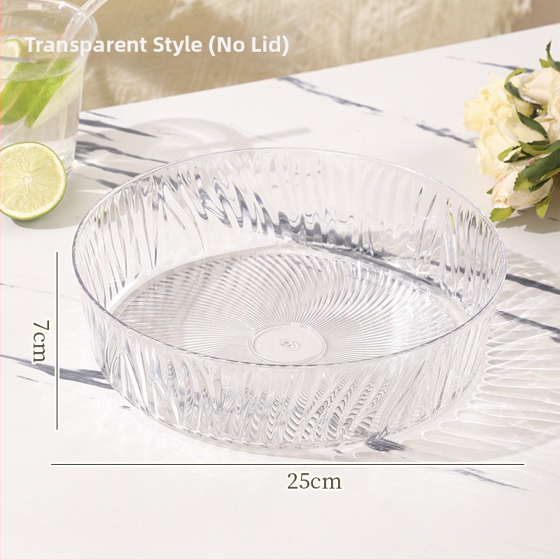 Fedéllel gyümölcstál – műanyag, könnyed luxus textúra, európai stílus, nagy kapacitás száraz gyümölcsre és édességekre