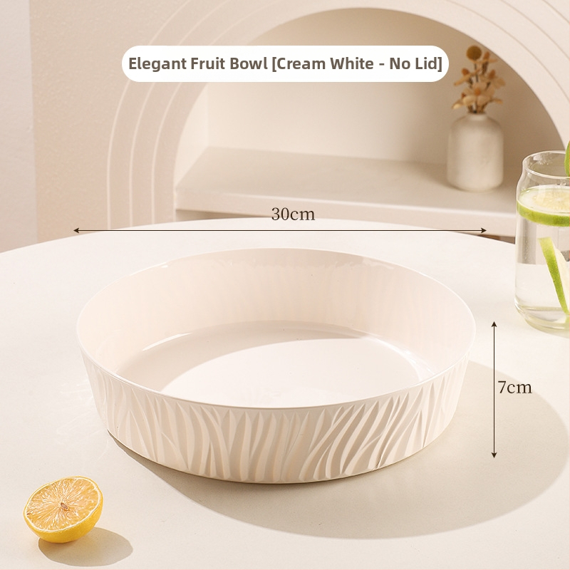 Fedéllel gyümölcstál – műanyag, könnyed luxus textúra, európai stílus, nagy kapacitás száraz gyümölcsre és édességekre