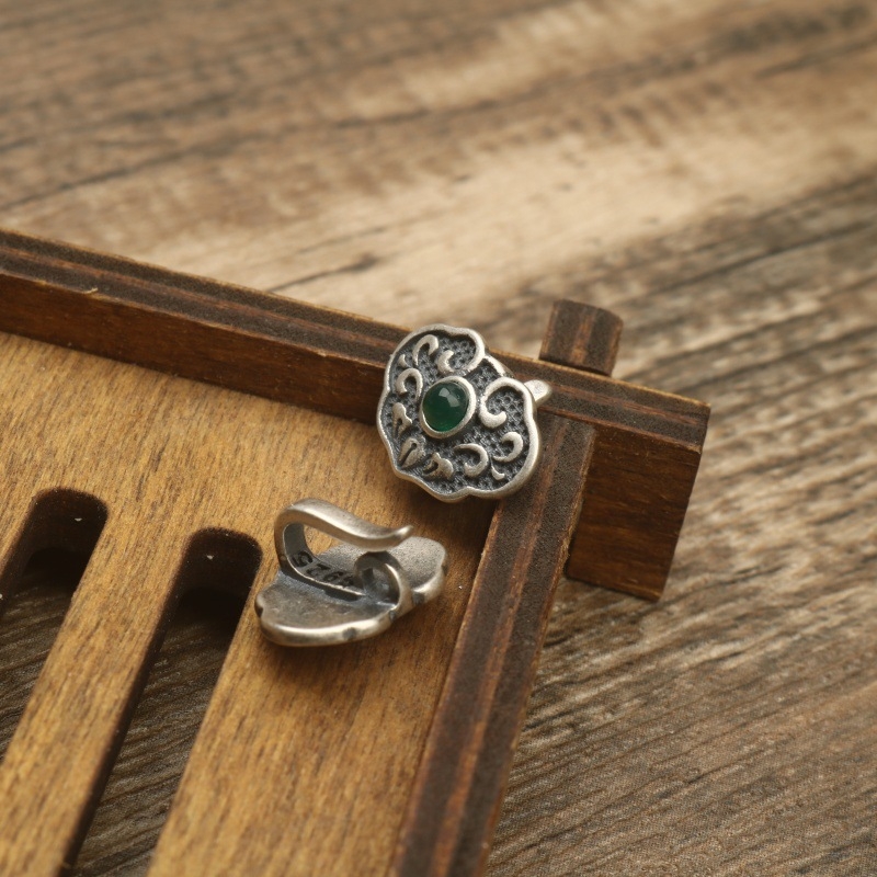 Închizătoare pentru bijuterii DIY – argint Sterling 925, finisaj lustruit, motiv noros, design original