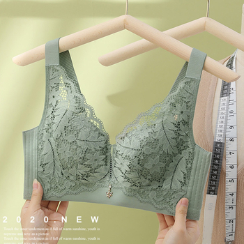 Push-up бюстгальтер за жени с малък бюст, регулируем, 3/4 чашка, тънък формиран чашка, дантелен найлон