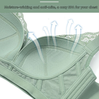 Push-up бюстгальтер за жени с малък бюст, регулируем, 3/4 чашка, тънък формиран чашка, дантелен найлон