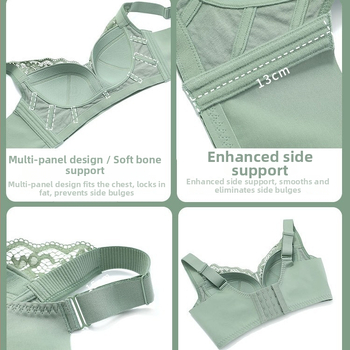 Push-up бюстгальтер за жени с малък бюст, регулируем, 3/4 чашка, тънък формиран чашка, дантелен найлон