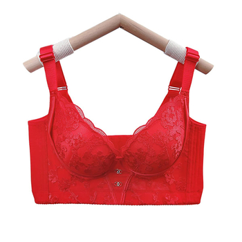 Найлонов сутиен със спандекс подплата; чашка 3/4; моделирани чашки с горе тънък, долу дебел; фиксирани двойни презрамки; пет реда закопчаване на гърба; дишащи, повдигащи и оформящи тялото