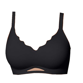 Безжичен безшевен сутиен за жени - 3/4 чашка, чашка от пяна, нейлон, задно закопчаване с три реда куки, мека опора, дишащ