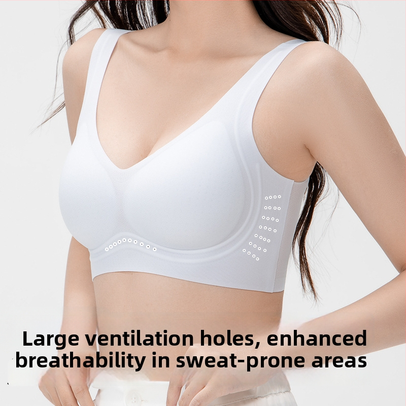 Ultra plona bešuvinė liemenėlė moterims – švelnus palaikymas, kvėpuojantis nailono audinys, plonos formuotos kaušės