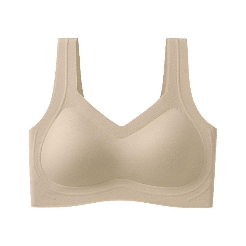 Bešuvju neilona push-up krūšturis-vest, 3/4 kauss, formas kauss: plāns augšējais daļa, biezāka apakšējā daļa, elpojošs, ar fiksētām plecu siksnām