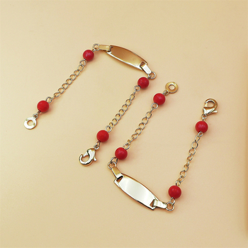 Детска гривна с мъниста от агат, форма на анимационен герой, прост стил, медна основа, електроплакиране, радиозащита, за деца над 10 години