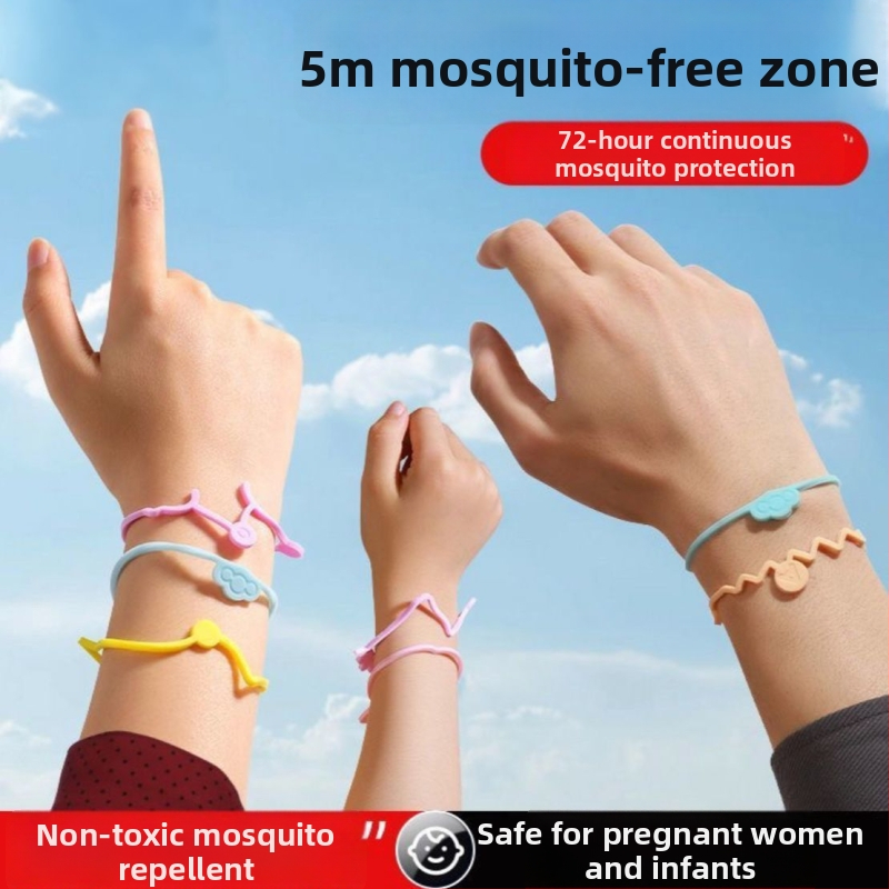 Sidabrinė apyrankė vaikams – etninio stiliaus, gyvūnų motyvas, repelentas nuo uodų su eteriniais aliejais, rankos aksesuaras, 2025 m. pavasaris