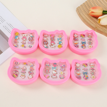 Детски комплект пръстени - 36 части, от желязо, корейски стил, индивидуално опаковани, за деца над 10 години