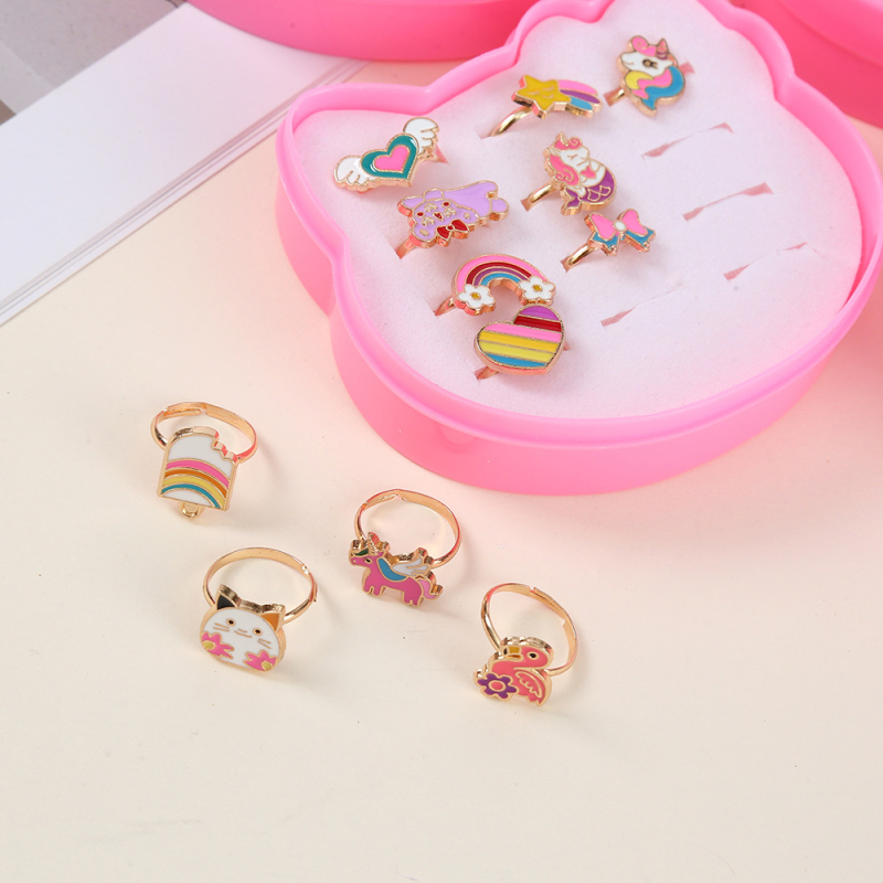 Детски комплект пръстени - 36 части, от желязо, корейски стил, индивидуално опаковани, за деца над 10 години