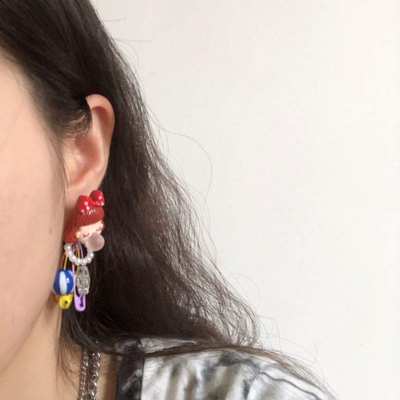 Naušnice – crtani likovi od smole/plastike, originalni dizajn, ljeto 2021, podrijetlo Guangxi Wuzhou