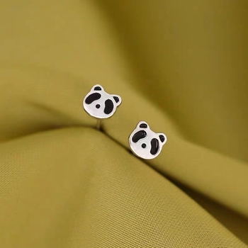 Panda od srebra 999 – mali naušnice za žene, nježni na uho, pogodni za spavanje, naušnice s klinom