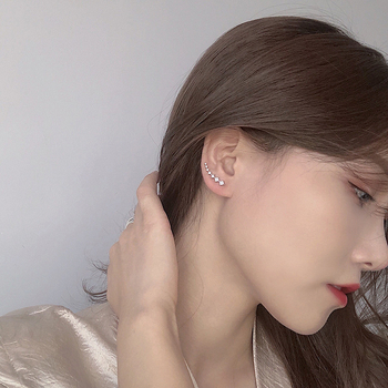 Cercei în stil coreean, formă geometrică, din cupru, placare electro, stil feeric, pentru femei