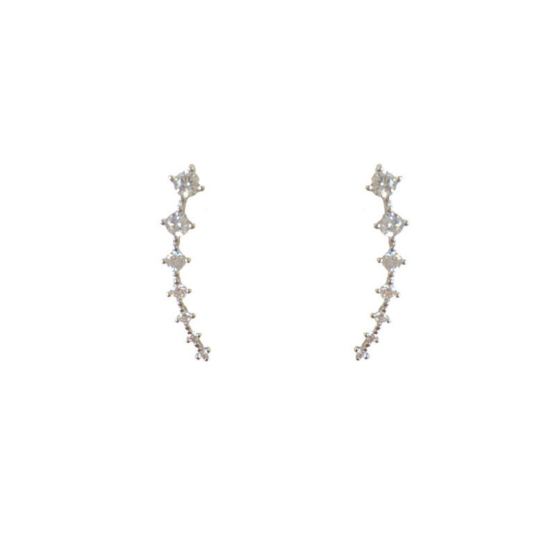 Cercei în stil coreean, formă geometrică, din cupru, placare electro, stil feeric, pentru femei