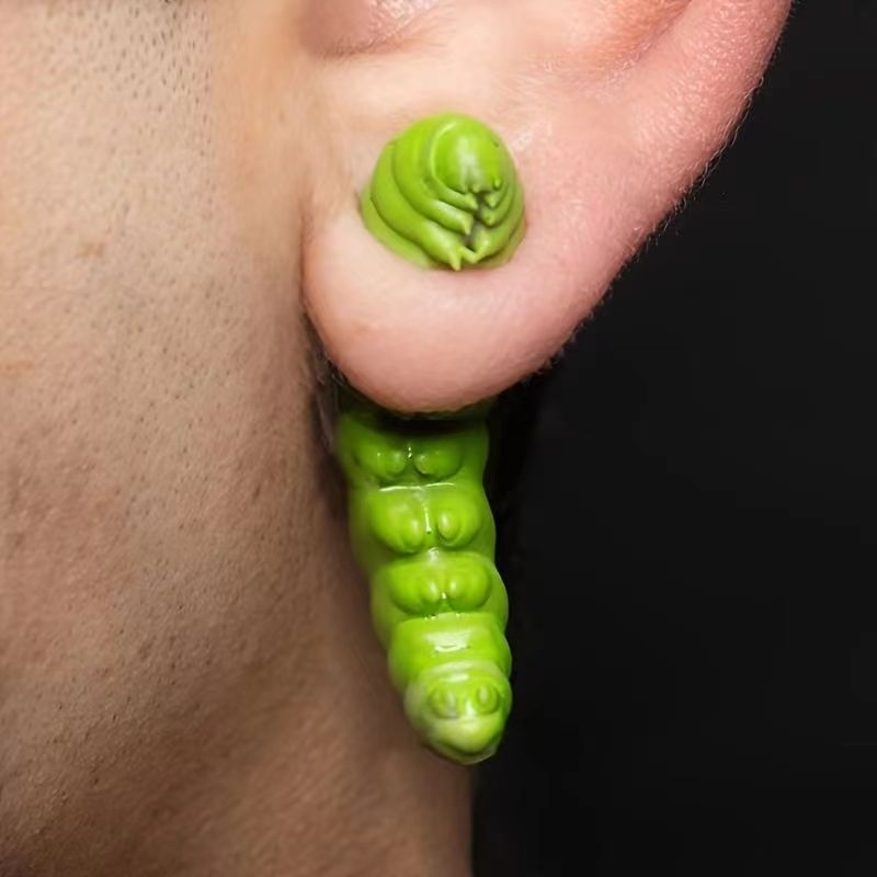 Naušnice s motivom insekta – retro stil, legura, elektroplatiranje, jesen 2024, unisex