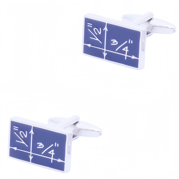 Копчета за ръкавели от стомана, френски унисекс стил, геометрична форма, електроплакиране, бял кристал