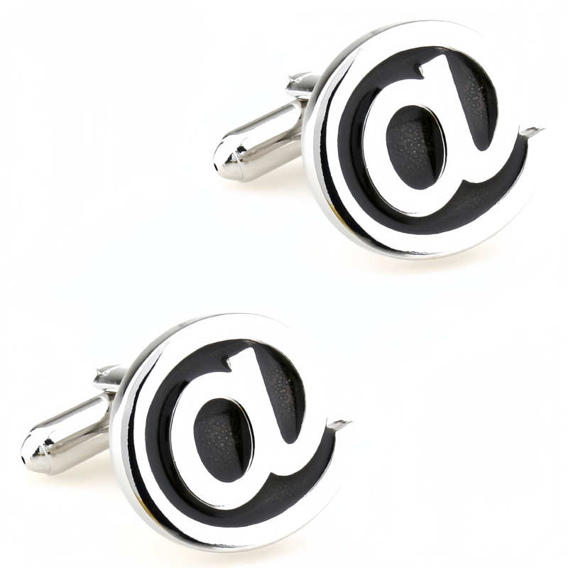 Копчета за ръкавели от стомана, френски унисекс стил, геометрична форма, електроплакиране, бял кристал