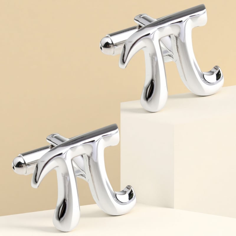 Копчета за ръкавели от стомана, френски унисекс стил, геометрична форма, електроплакиране, бял кристал