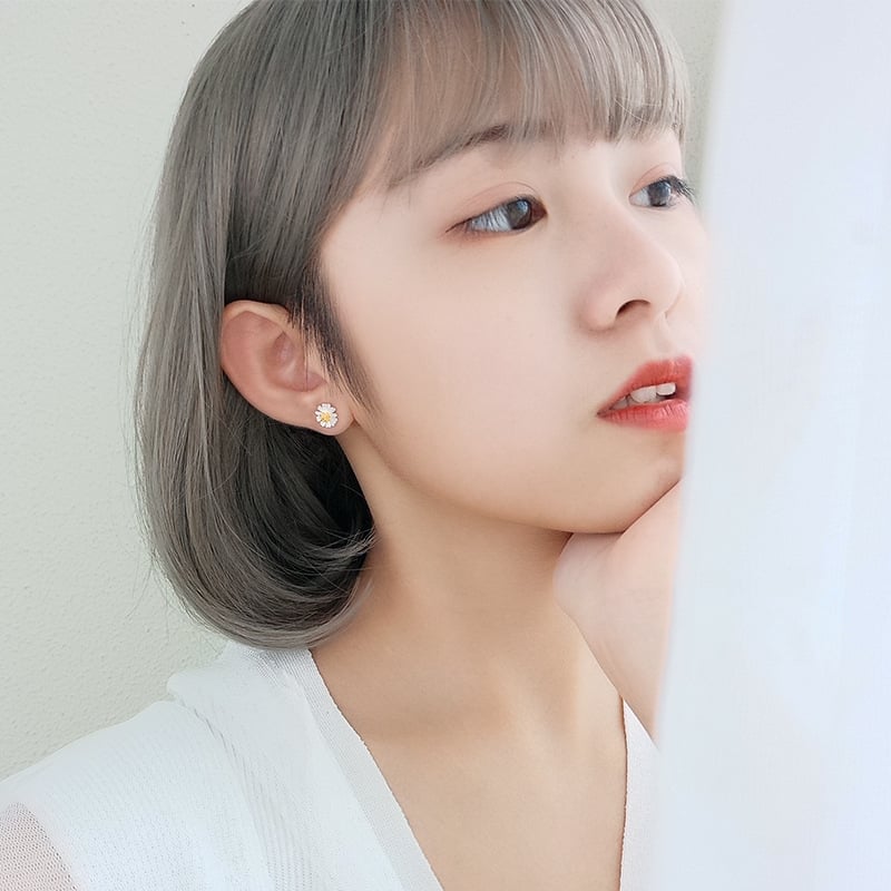 Cercei din argint cu design floral – stil copii, vară 2021