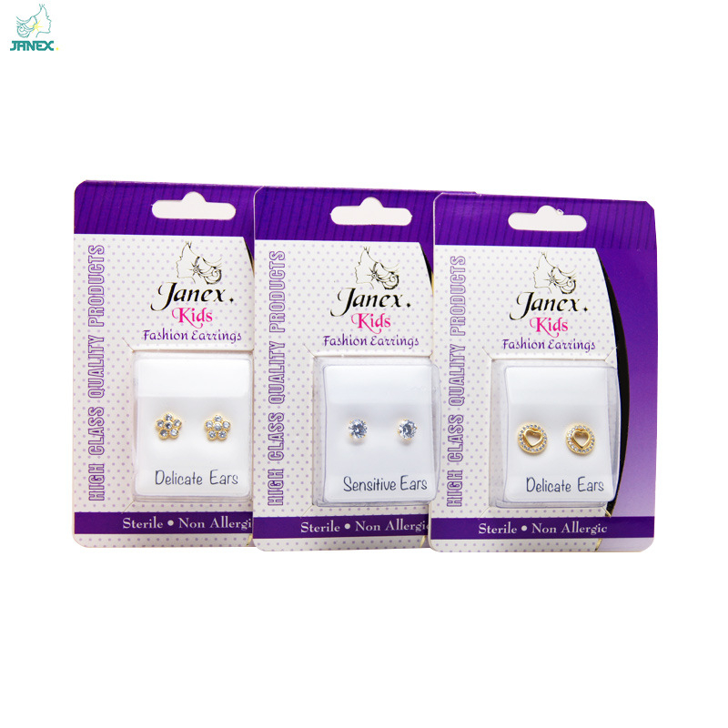 Cercei cu șurub JANEX, stil coreean, oțel inoxidabil, inserții placate cu aur cu pietre artificiale, model R201222