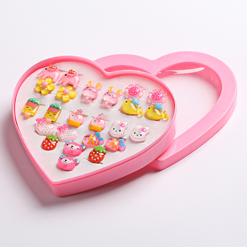 Cercei clip-on pentru copii – Handmade, din plastic/rasina, stil desene animate, seria Prințesa, set cadou în cutie