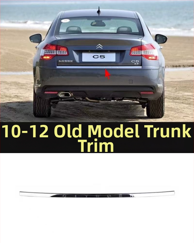 Anti-kollisiooniriba Citroën C5 ees- ja taga bumperile – ABS kate, elektroplating viimistlus, mudeli koodid 7452sh 7452sj 745326 745325 9803383180 9803383080