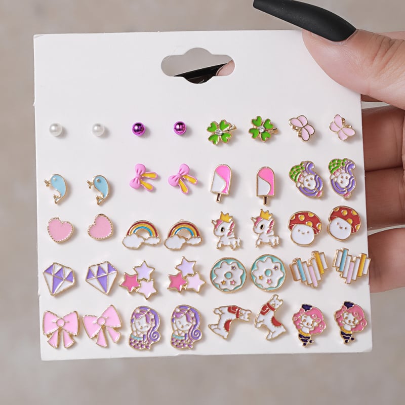 Ženske naušnice, cinkova legura, elektroplatiranje, korejski stil geometrijski dizajn, resin postovi