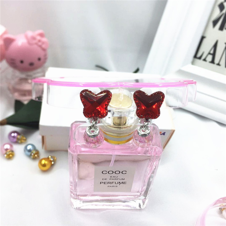 Cercei clip pentru copii din acrilic, cu floare, formă picătură, stil desen animat