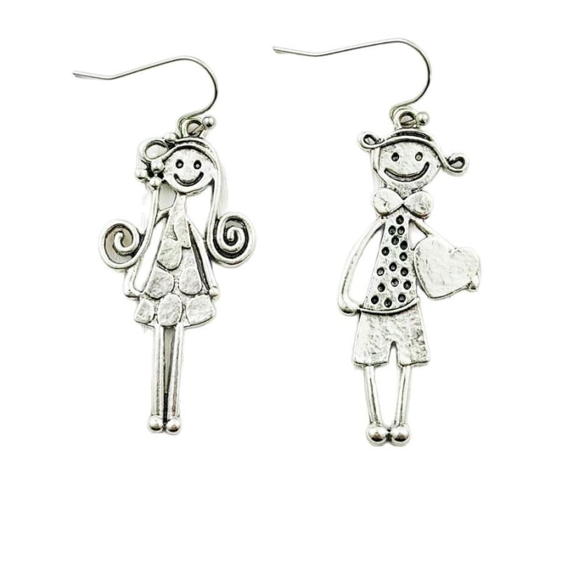 Cercei - Figurii de desene animate, aliaj de zinc, electroplacare, știfturi ceramice pentru urechi, Unisex