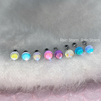 Cercei din cupru placat cu aur veritabil, știft de argint 925; formă în U; placare ecologică; știft din oțel inoxidabil; stil natural