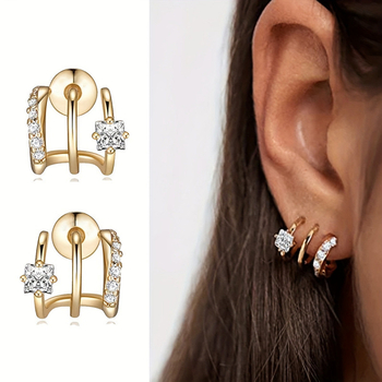 Овеци: У-образна форма, Rhinestone вградени камъни, Материал: Rhinestone