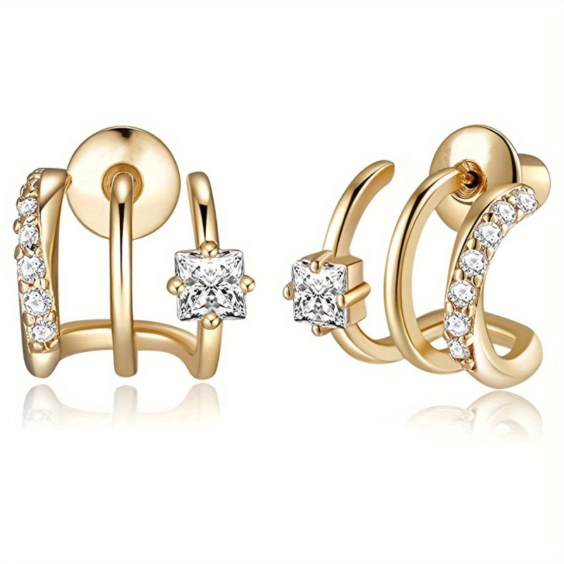 Овеци: У-образна форма, Rhinestone вградени камъни, Материал: Rhinestone